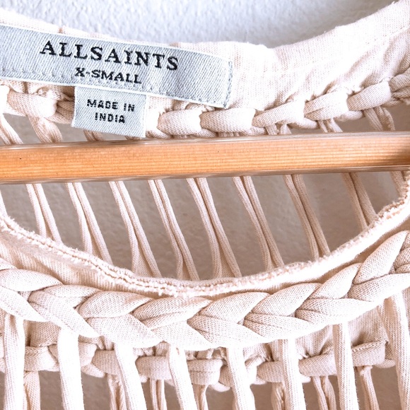 All Saints Slash Tee Dress in Pink - Picture 8 of 8